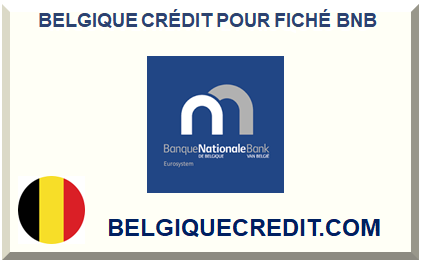 BELGIQUE CRÉDIT POUR FICHÉ BNB (BANQUE NATIONALE DE BELGIQUE) 2022<